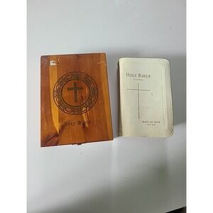 VTG White Holy Bible Peace of Mind Protestant Edition w box Union Labor Memorial